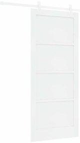 Porta Deslizante vidaXL com Conjunto de Ferragens Branca 86x198,5 cm M