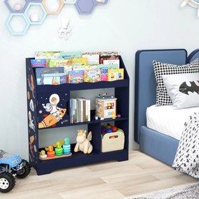 Armário 3 em 1 para crianças com 3 níveis Armário de arrumação para crianças para sala de jogos Jardim de infância 93 x 30 x 100 cm Azul