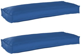 vidaXL Almofadas de Palete para Banco 2 pcs Azul Royal 100x40x8 cm Tecido Oxford