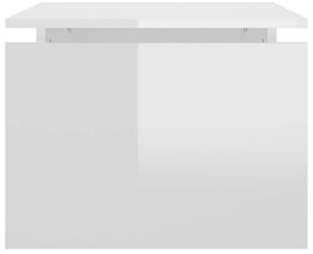 Mesa de centro 68x50x38 cm derivados madeira branco brilhante