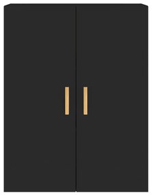 Móveis de parede 2 pcs derivados de madeira preto