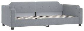 Sofá-cama c/ gavetão e gavetas 90x190 cm tecido cinzento-claro