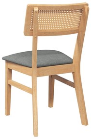 Cadeiras de jantar com almofadões 2 pcs madeira maciça