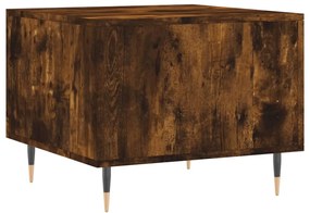 Mesa centro 2 pcs 50x50x40 cm madeira processada cor fumado