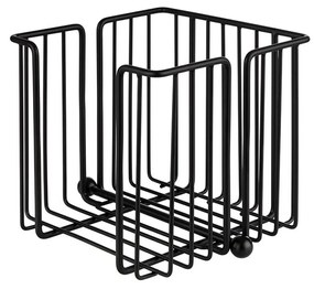 Suporte Guardanapos Metal Preto 19X19X18cm