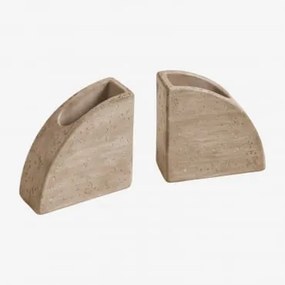 Suporte Para Livros Em Cimento Coreby Look Travertino - Sklum