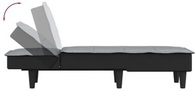 Chaise longue tecido cinzento-claro