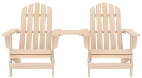 Cadeiras jardim Adirondack + mesa centro madeira abeto maciça