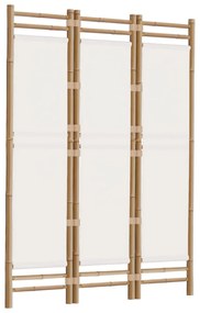 Divisória/biombo com 3 painéis dobráveis 120 cm bambu e lona