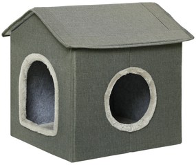 PawHut Casa para Gatos Cama para Gatos Caverna para Gatos com 2 portas