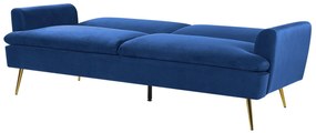 Sofá-cama em veludo azul marinho VETTRE Beliani