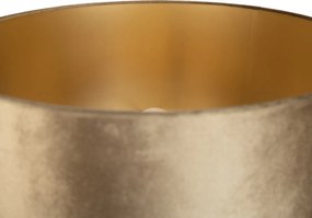 Candeeiro de pé dourado com abajur bronze e interior dourado 50cm - Linden