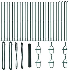 Cerca Hexagonal vidaXL Verde 1,2x50 m Aço