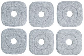 Conjunto de 6 peças de cabeças de esfregona de substituição Mopa de substituição para esfregona de microfibra Mopa de limpeza