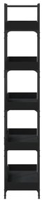 Estante c/ 5 prateleiras 100x33x180,5cm derivados madeira preto