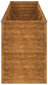 Canteiro elevado de jardim 291x50x69 cm aço corten