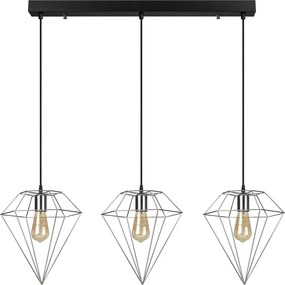 Candeeiro de Teto Elmas – Cromado – 100 x 30 cm