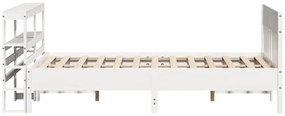 Cama sem colchão 150x200 cm madeira de pinho maciça branco