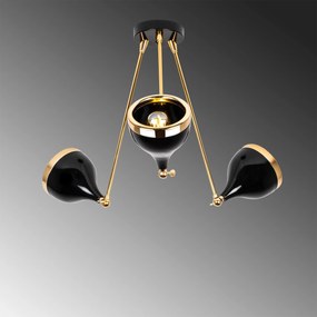 ****

Candeeiro de Teto Yildo – Preto e Dourado – 60 cm x 63 cm

**