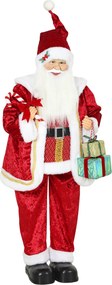 HOMCOM Papai Noel Animado com Música e Movimento 120 cm, Vermelho | Aosom Portugal