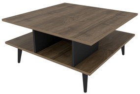 Mesa de Centro Akya – Preto Nogal – 89x89x44 cm