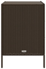 Armário de arrumação para jardim 55x59x80 cm vime PE castanho