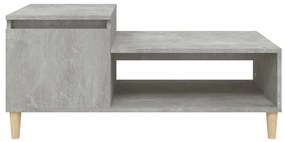 Mesa de centro 100x50x45 cm derivados madeira cinzento cimento