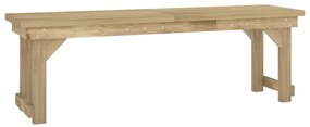 3 pcs conjunto de jantar para jardim pinho impregnado maciço