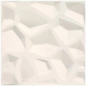 12 pcs Painéis de parede 3D 0,5x0,5 m 3 m²