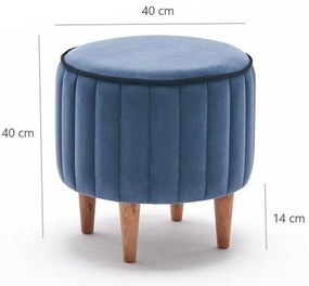 Pouffe Lindy – Azul – 40 x 40 x 40 cm