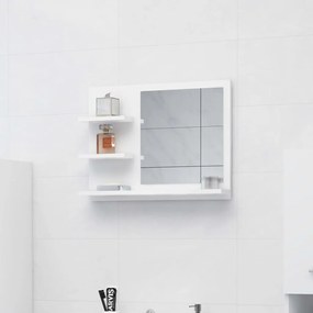 Espelho de casa de banho 60x10,5x45 cm contraplacado branco