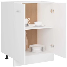 Armário inferior “Lyon” 60x46x81,5cm derivados madeira branco