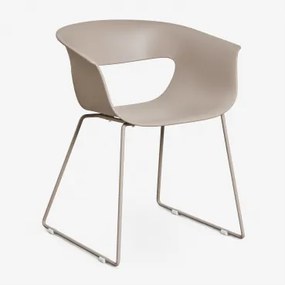 Pack De 4 Cadeiras De Jantar Em Polipropileno E Aço Alanys Moka Brown - Sklum