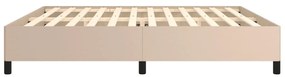 Estrutura de cama 200x200 cm couro artificial cappuccino