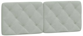 Estrutura de cama c/ luzes LED 120x200 cm veludo cinzento-claro