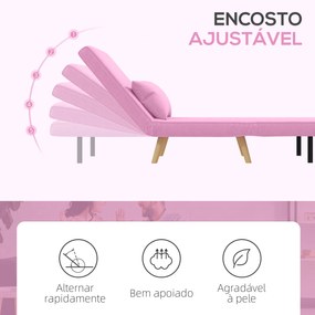 Sofá Cama Individual Sofá Cama Estofado em Linho com Encosto Ajustável