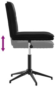 Cadeiras de jantar 2 pcs veludo preto