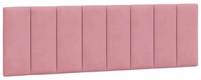 Cama com colchão 160x200 cm veludo rosa