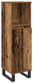 Conjunto de 3 Peças de Móveis para Casa de Banho Madeira Antiga Aglome
