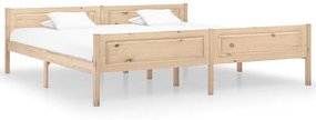 vidaXL Estrutura de cama 200x200 cm madeira de pinho maciça