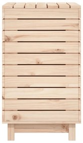 Cesto de roupa suja 88,5x44x76 cm madeira de pinho maciça