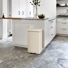 Caixote do lixo de 40 litros 34,8 x 32,1 x 55,7 cm bege areia