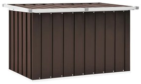 vidaXL Caixa de arrumação para jardim 109x67x65 cm castanho