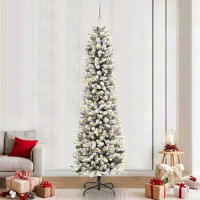 vidaXL Árvore de Natal Artificial Branco 240 cm PVC, Metal e Plástico