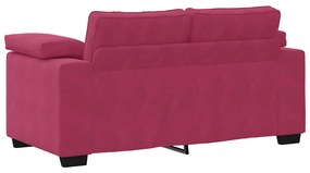 Sofá-luvas 120 cm veludo vermelho tinto