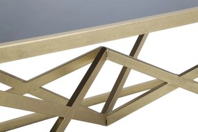 MESA DE CENTRO PIRAMID 110X60X45 CM DOURADO E PRETO