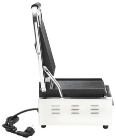 Grelhador sanduicheira Panini aço inoxidável 1800W 31x30,5x20cm