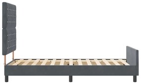 Cama vidaXL Cinza Escuro 100x200 cm Veludo