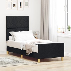 Cama vidaXL Preta 80x200 cm em Tecido