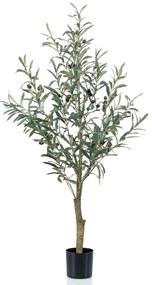Oliveira artificial com vaso plástico 115 cm